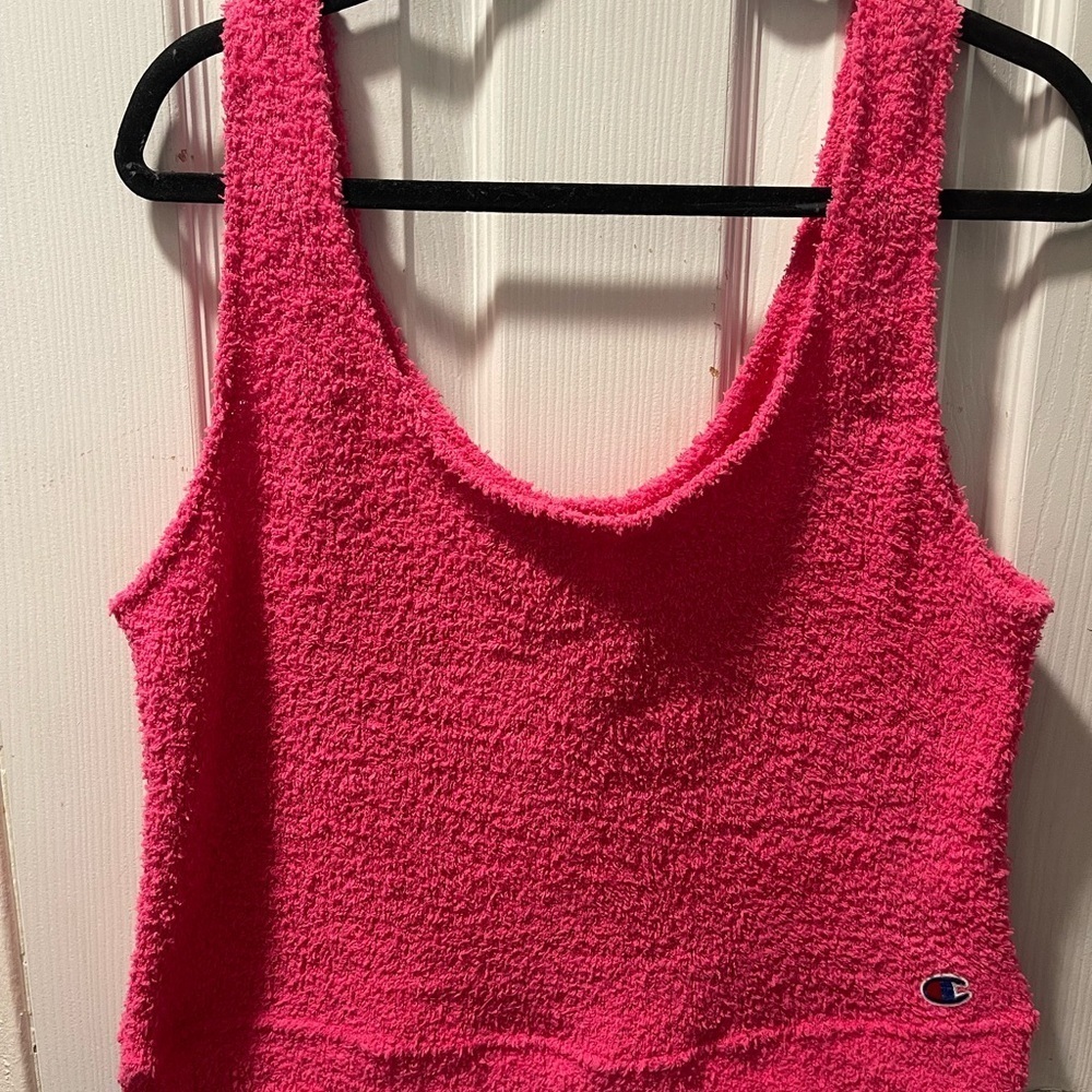 Champion Pink Fuzzy Tank Top